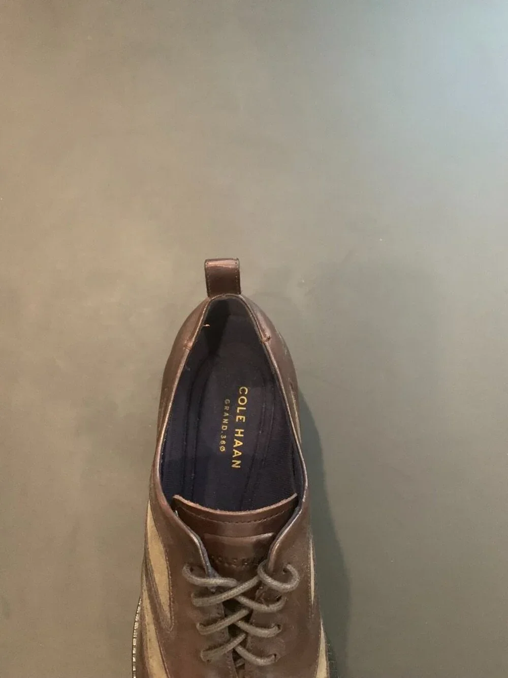 Cole Haan Washington Grand 2.0 Wingtip Oxford Black Walnut/Morel Size 8.5